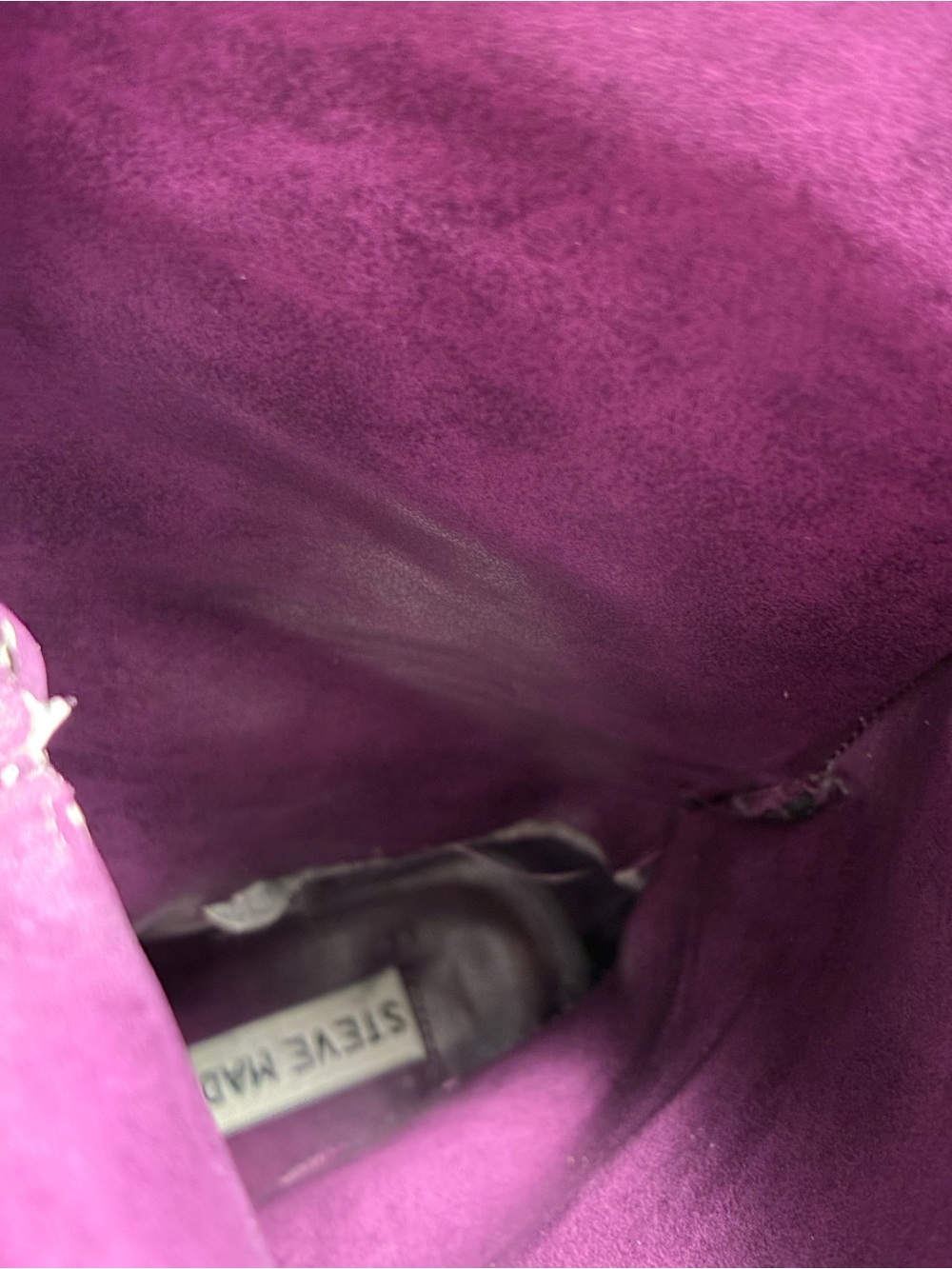 Y2K Steve Madden Purple Leather Slouch Western Boots Ombré Heel Size 8.5 - Picture 16 of 16